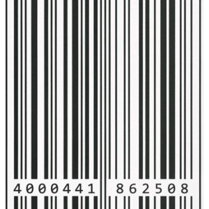 Tic tac  0401300395   Papel de  Parede  codigo de barras preto e branco 