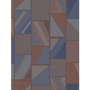 Alta Gama Woven  26105 papel de parede retalhos tons azul creme bege