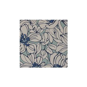 Papel de parede  DDD  flores grandes branca contorno miolo azul  cod 28363