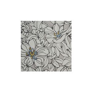 Papel de parede  DDD  flores grandes branca contorno miolo azul  cod 28364