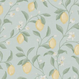 Goya  3854-4 Papel de parede jardim de limões fundo azul 