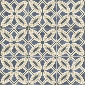 Allegretto 410235 Papel de parede  azulejo portugues azul e  bege 