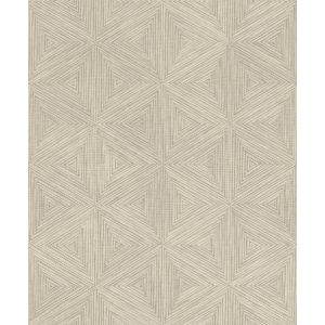 Allegretto 571257 Papel de parede geometrico fundo bege e preto