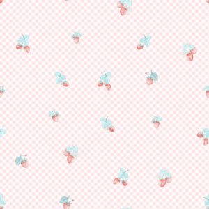 Era uma vez 600038 papel de parede--vichy-rosa-moranguinhos