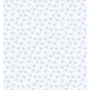Renascer 6251  Papel de  Parede mini flores azul e branco 