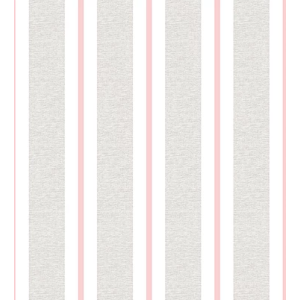 Renascer 6265 Papel de  Parede listra linho branco e rosa 