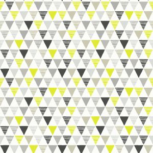 Star 6006 Papel de  Parede  triangulos cinza preto amarelo 