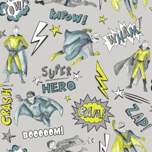 Star 6201 Papel de  Parede  super heroi com fundo cinza 