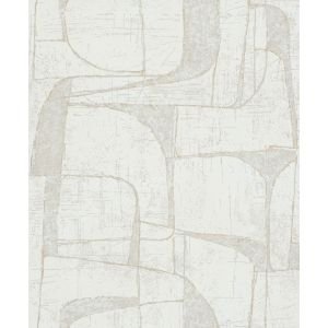 Leyla 82450  Papel de parede abstrato branco e dourado