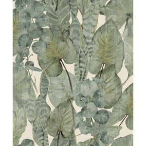 Flora 84476 papel de parede folhagem verde