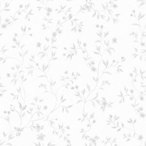 Provence 85619 Papel de parede  cinza floral provençal