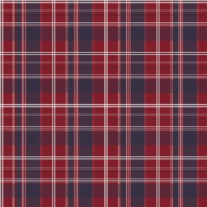 Tartan 88733 Papel de parede  xadrez  vermelho e azul marinho
