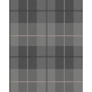 Tartan 88801 Papel de parede  xadrez  chumbo e rosa