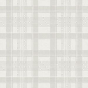 Tartan 88818 Papel de parede  xadrez  branco e cinza suave