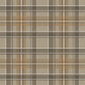 Tartan 88832 Papel de parede  xadrez  bege e marrom com laranja