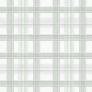 Tartan 88856 Papel de parede  xadrez branco e cinza 