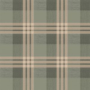 Tartan 88900 Papel de parede  xadrez verde e bege