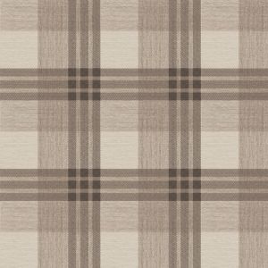 Tartan 88917 Papel de parede  xadrez marrom claro e cru
