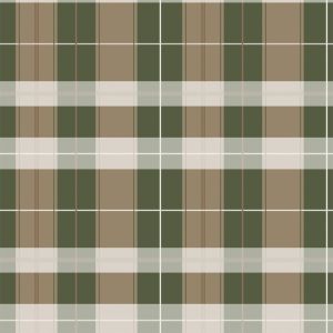 Tartan 88979 Papel de parede  xadrez verde oliva e bege