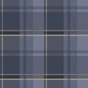 Tartan 89020 Papel de parede  xadrez azul marinho 