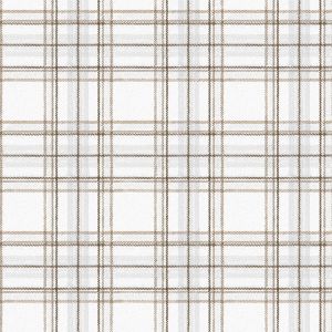 Tartan 89136 Papel de parede  xadrez marrom com branco