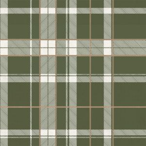 Tartan 89150 Papel de parede  xadrez verde e bege