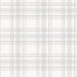 Tartan 89167 Papel de parede  xadrez cinza e bege