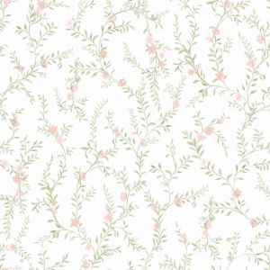 Era uma vez 89723 papel de parede floral-raminhos-rosa