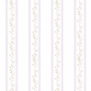 Era uma vez 89938 papel de parede-listra-raminhos-lilas