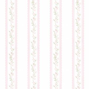 Era uma vez 89945 papel de parede-listra-raminhos-rosa