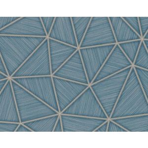 Ambiance  29104 Papel de parede geometrico  azul marinho  com prata 
