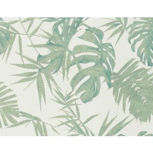 Ambiance  29403 Papel de parede   folhagem verde e  fundo off white