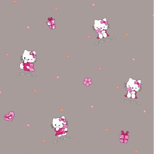 Hello Kity com fundo cinza 