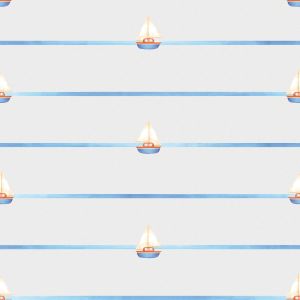 Bambini BA0002  Papel de parede listras marinheiro 