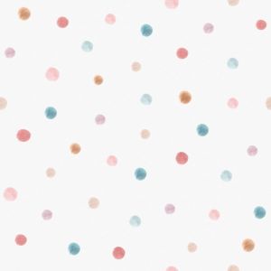 Bambini BA0042 Papel de parede Poá aquarelado