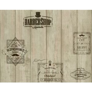 Star 372101 Papel de parede com temas de barbearia barber shop