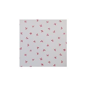 English Florals  G34339 Papel de  Parede   fundo branco mini flores vermelhas 