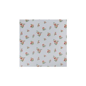 English Florals  G34344 Papel de  Parede   fundo branco mini rosas vermelhas 
