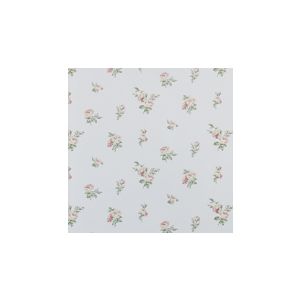 English Florals  G34350 Papel de  Parede   fundo branco  com mini rosas  rosa