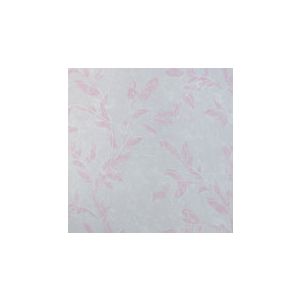 English Florals  G67239  Papel de  Parede  fundo branco com folhas rosa 