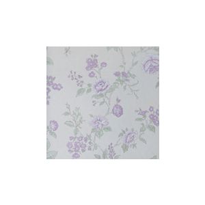 English Florals  G67297  Papel de  Parede  fundo branco com flores lilas