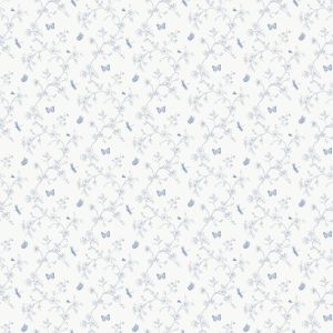Miniatures 3  G67651 Papel de parede  mini flores e borboletas azul 