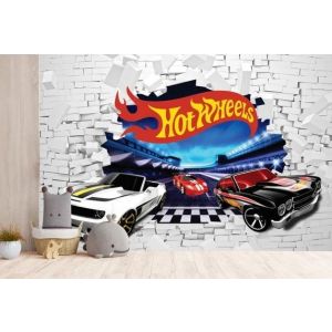   Papel de parede  personalizado 1017 hot wheels 