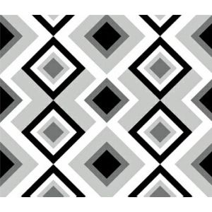 Star 755101 Papel de  parede losangos preto branco e cinza 