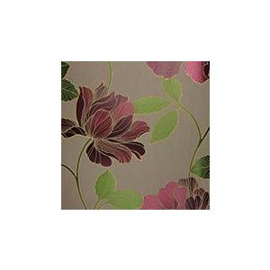 Papel de parede -Enchantment-Fundo-marrom-flores-grandes-vinho, cód :  121204