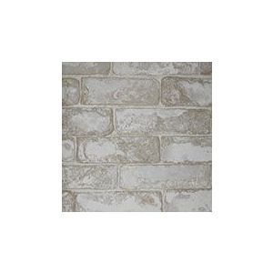 Papel de parede - Modern Rustic -  Tijolo de demolição branco com marromcód : 122203