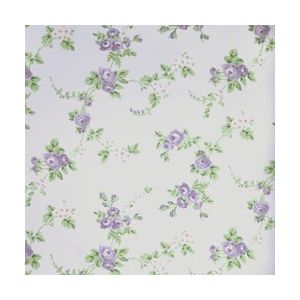 Papel de parede -Fragrant Roses - fundo branco-flores-lilás, cód : FA811003