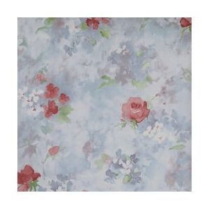 Papel de parede -Fragrant Roses - Fundo -azulaquarelado-flores-vermelhas, , cód : FA811005