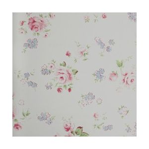 Papel de parede -Fragrant Roses -Fundo branco-flores-rosas-azul , cód : FA811008