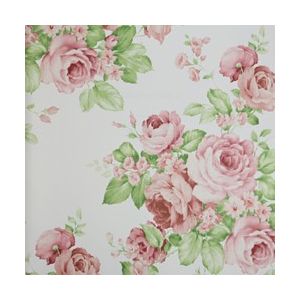 Papel de parede -Fragrant Roses - Fundo branco -flores-grandes-vermelhas,, cód : FA811013